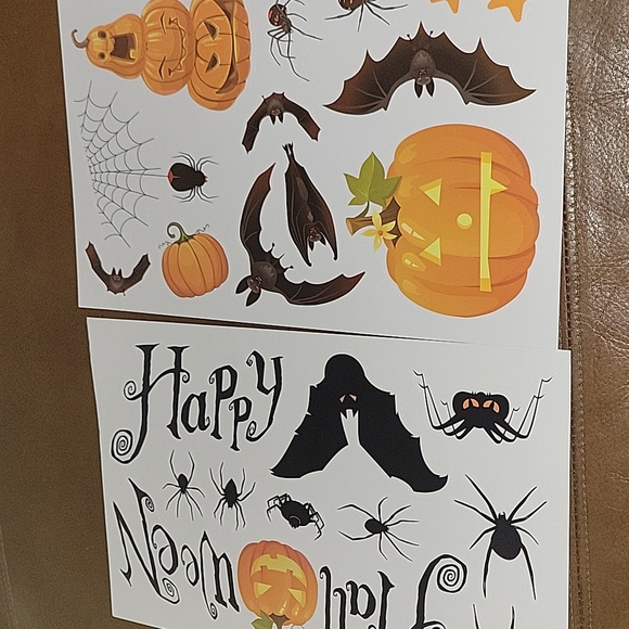 Halloween Themed Windoq Clings Decals Lot of 9 sheets New in Pack - Picture 2 of 6